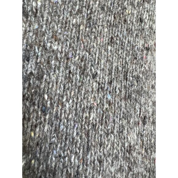 Theory Wool Cashmere Hooded Cardigan Coat Granite Speckled Knit Large Cabincore - Picture 6 of 8